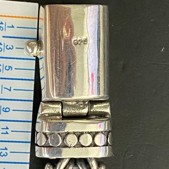 Men's Designer 925 Sterling Silver 10mm, 41gr, Cool Style Bracelet 7.5" J-46 - Picture 5 of 6